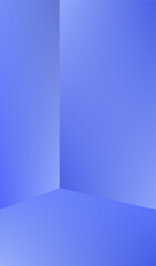 Wall Mural - Blue empty corner room effect gradient  background