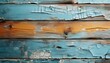 © Sophie - weathered wooden plank with cracked paint copy space