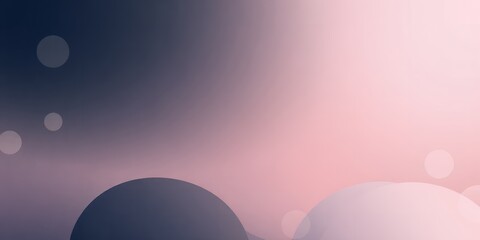 Wall Mural - abstract gradient background with blurred spheres and soft pink to dark blue color transition