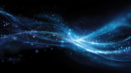 Wall Mural - abstract design background light science futuristic digital technology glow wave blue space illustra