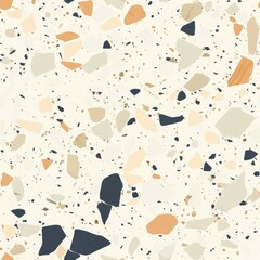 Wall Mural - modern terrazzo seamless pattern in stylized stone chip design