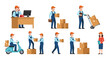 © charli - Delivery Service Workers A Diverse Set of Illustrations