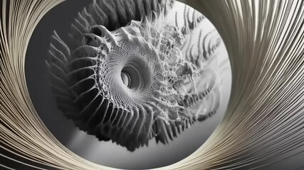 Intricate Fractal Structure Generative Art: Abstract and Geometric Visualization