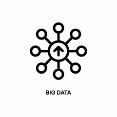 Big data icon vector illustration, Big data sign symbol, Technology and AI concept