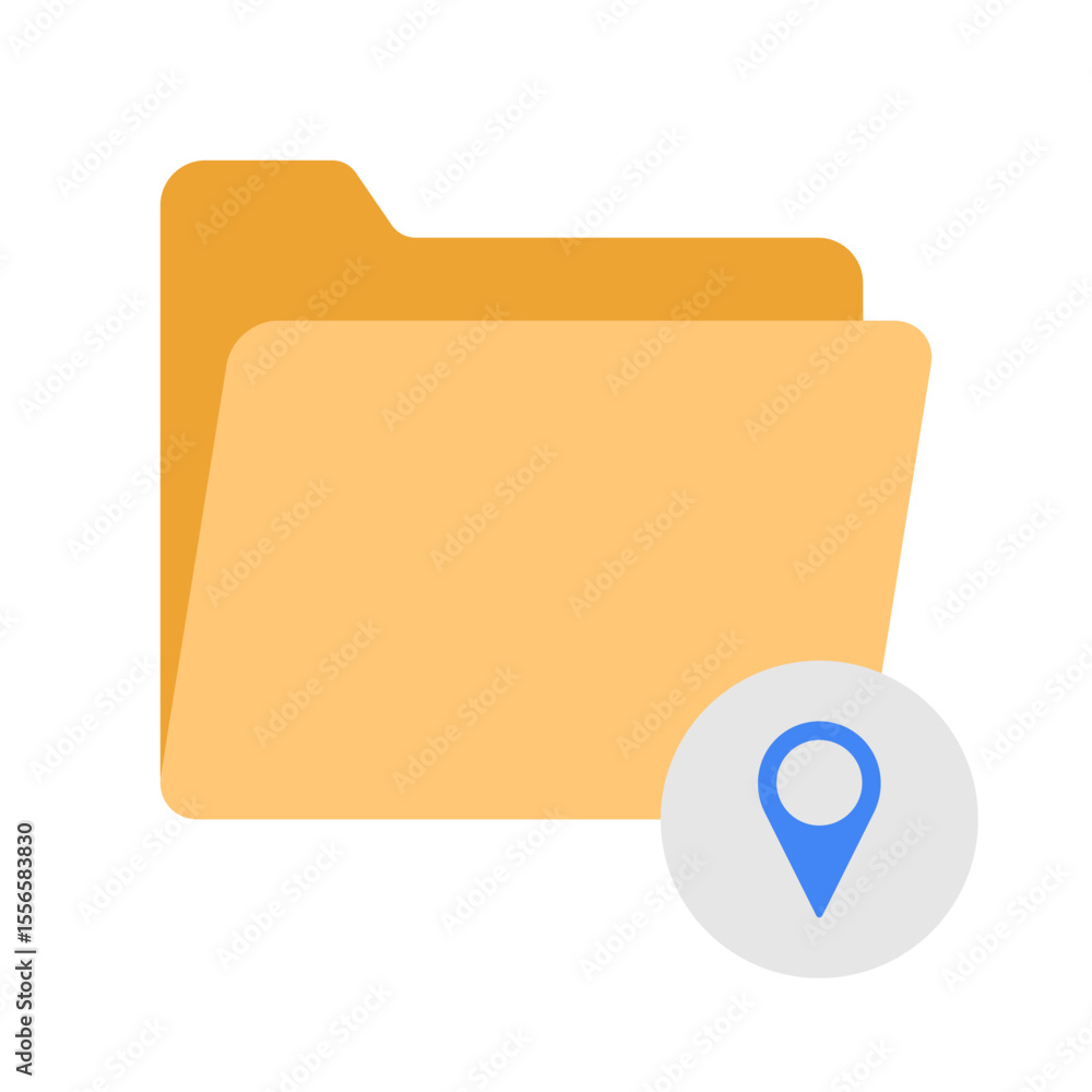 File With Location svg icon Stock Vector | Adobe Stock