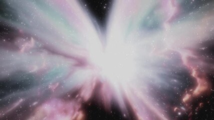 Wall Mural - Explore the beauty of a cosmic butterfly formation in a vibrant space setting