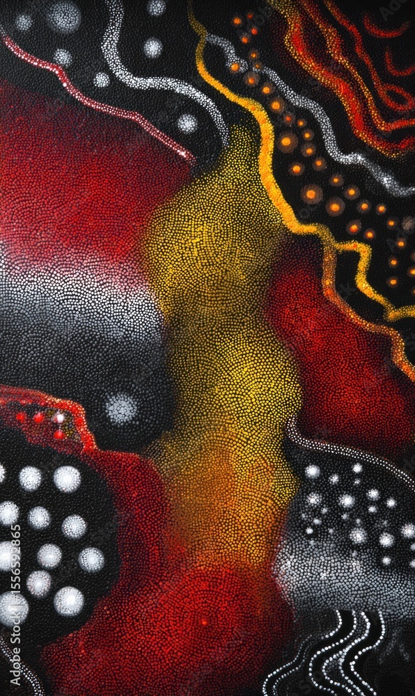 Indigenous Color:red Naidoc celebration, Aboriginal patterns, traditional motifs, dots lines ...