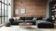 © Adisha - Modern loft living room with exposed brick