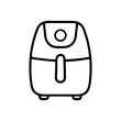 © Olga - Modern air fryer appliance in minimalist design outline style, icon, vector