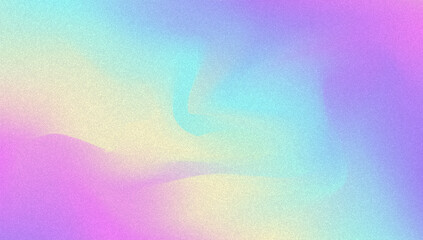 Wall Mural - noise gradient background. abstract grainy bg in pink, purple and blue colors. iridescent hologram. 
