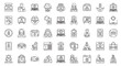 © BUDENGRMX - Vector Icons Set of Collection of Diverse Line Art Icons Depicting Online Communication Technology and Identity. Vector Illustrations. EPS Editable