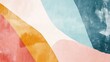 © MdKamran - Abstract flowing shapes with textured watercolor effect in warm and cool colors