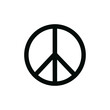 © Niricon Works - Simple Line Art Peace Symbol Icon in Black and White