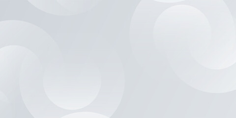 Wall Mural - minimal abstract background with layered white and gray circles, soft gradient design, perfect for m