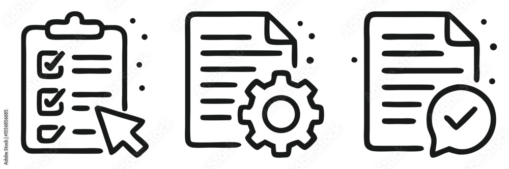 Adaptive learning assessment icon set. Includes icons for online tests ...