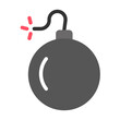 © bannanabread - Bomb with burning fuse cartoon illustration. Bomb vector illustration.