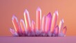 © Paisan - Lighting Beach Fantasy Illumination Concept. Colorful Crystal Formation with Pink and Orange Background for Abstract Art and Design