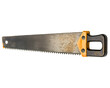 © tnihousestudio - Old and rusty carpentry hand saw with a black handle on a transparent background