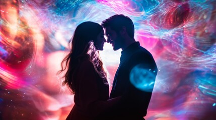 Wall Mural - a moment of love captured in vivid colors. this image explores the connection between two souls. fee