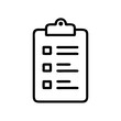 © zamaai - Minimal Outline Checklist Icon on Clipboard for Tasks or Planning