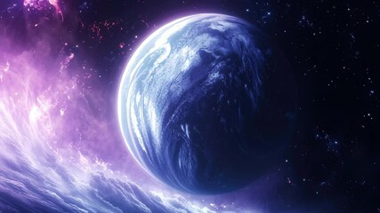 Wall Mural - Exploring the depths of the cosmos with the Ionospheric Connection Explorer passing through celestial clouds, ICON - The Ionospheric Connection Explorer