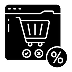 Wall Mural - Unique design icon of online shopping discount