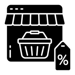 Wall Mural - Unique design icon of shopping website