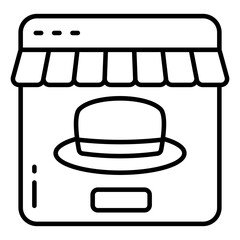 Wall Mural - Unique design icon of buy hat online
