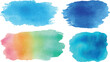 © appl - color full grunge paint brush stroke template, Flag Pride Rainbow Lesbian. Vector hand drawn