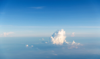 Wall Mural - aerial view of white large cloud