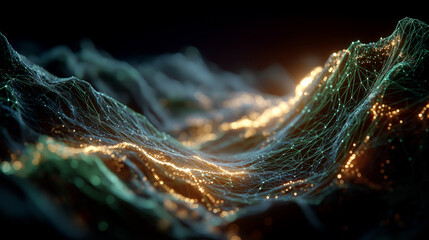 Wall Mural - abstract data visualization: a captivating digital rendering of abstract data visualization, portray