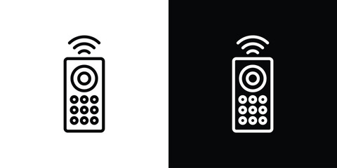 Remote control icon vector graphics in strokes
