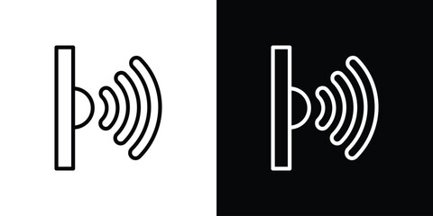 Infrared icon vector graphics in strokes