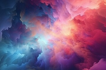 Wall Mural - vivid and ethereal abstract background featuring swirling colors and textures, evoking nebulae, clou