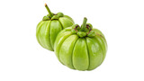 fresh garcinia atroviridis fruit isolated on transparent background