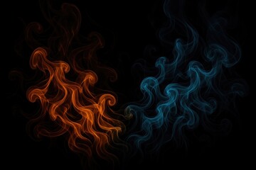 Poster - mystical abstract smoke design against a dark backdrop