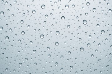 Wall Mural - close-up of water droplets on clear plastic surface with a blurred background