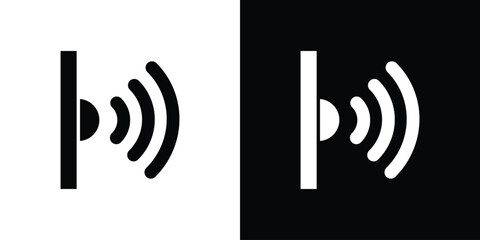 Infrared icon. Black Silhouette. Graphic illustration.