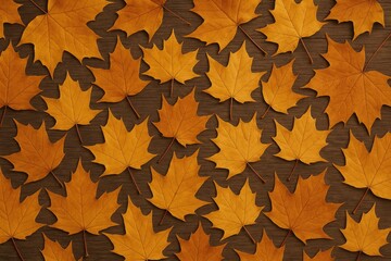 Wall Mural - Autumn foliage featuring vibrant maple leaves background