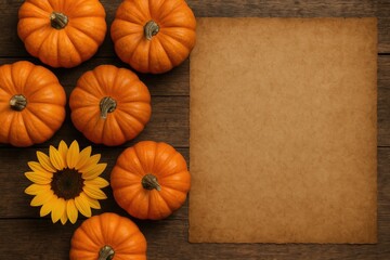 Wall Mural - Fall harvest gourds