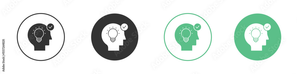 Easy Understanding Icon Understand icon Vector simple flat graphic illustration. Stock Vector ...