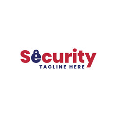  security wordmark logo design lock sign lettering creative concept
