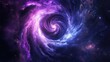 © Boy - Spiral galaxy vortex in deep space.  Purple and blue nebulae swirl