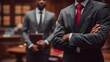 © thy youhan - Professional Black Male Lawyers in Courtroom Setting with Focused Expressions