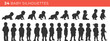© Premium AI - Set silhouettes of baby isolated on transparent background. Vector illustration