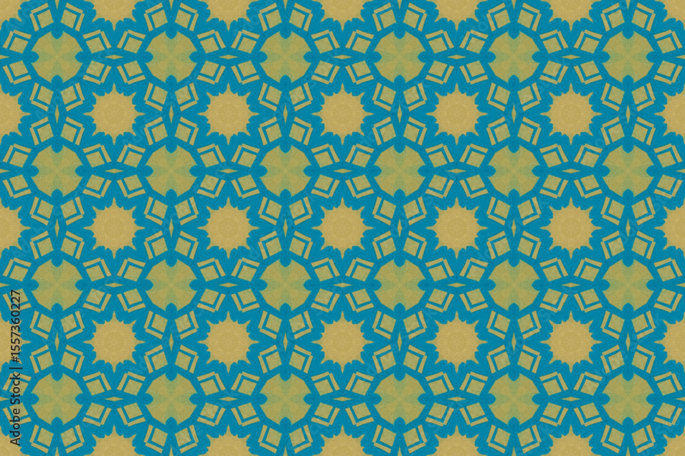 Seamless Visual Graphic Interior Fabric Perspective Fashion Wallpaper Textile Background Geometric Shape Luxury Art Design Texture Symmetric Endless Template Tile Decoration Digital Cloth Pattern.