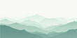 © Ashraful - Light green abstract mountain view with foggy landscape layers and natural calm background