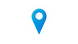 © FrameFinesse - 3d blue map pointer icon isolated on transparent background Blue location pin cut out