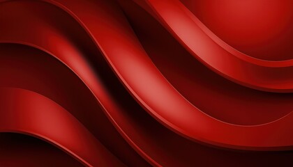 Wall Mural - abstract red wave background with textured gradient curves and smooth folds for branding or digital 
