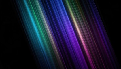 Wall Mural - vibrant diagonal light trails in purple blue and teal on black background for futuristic design or t